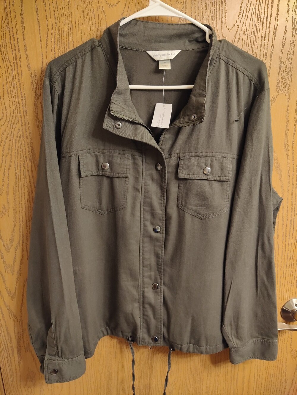 Christopher & Banks Olive Green Utility Jacket